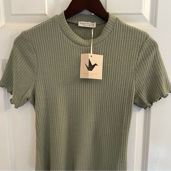 Paper Crane Waffle Knit Tee - NWT - Size Medium - Picture 4 of 10